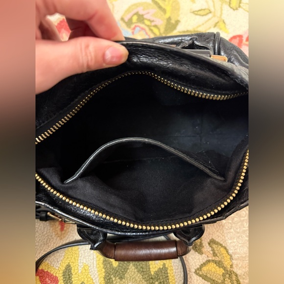 Vintage CHLOE Ethel Satchel Bag in Black Tumbled Lambskin Leather Black - Picture 13 of 14